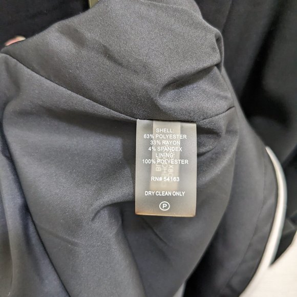 Calvin Klein Black Knee-Length Sheath Dress with White Piping - Sz 2 - NWT - Picture 7 of 7